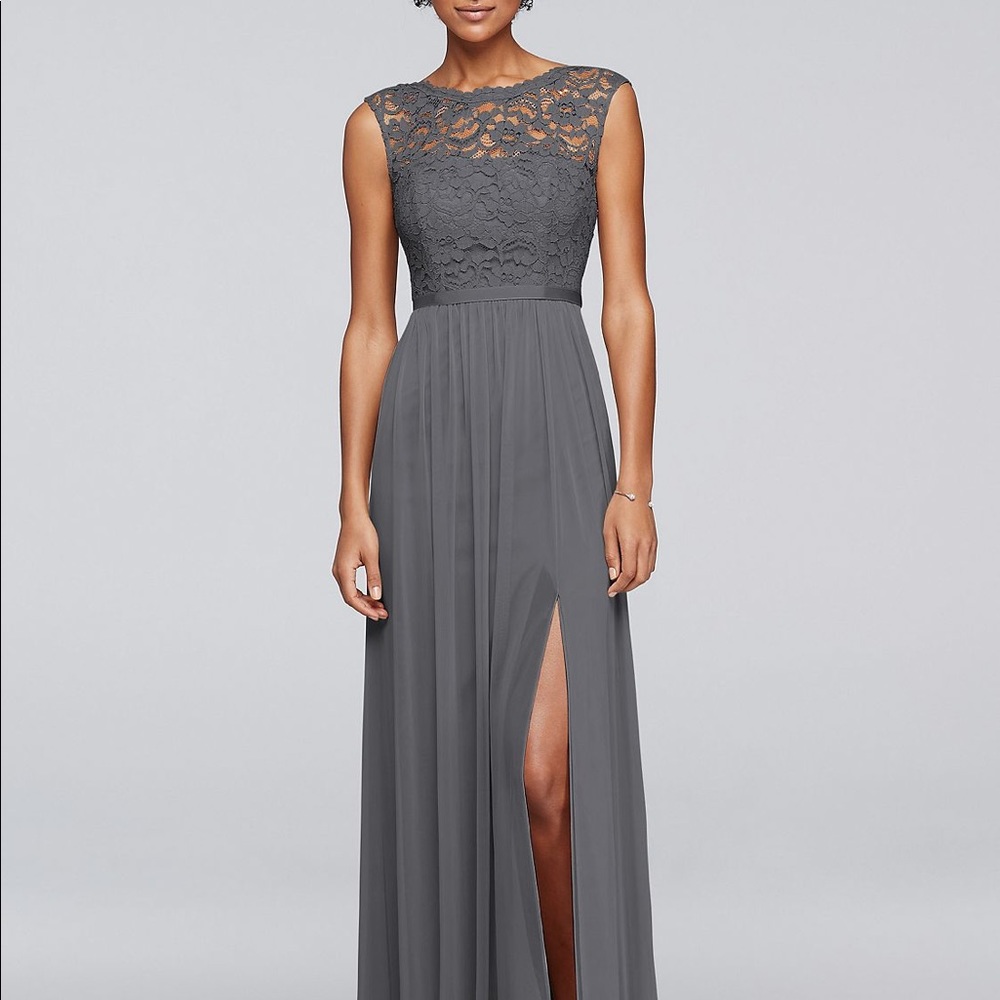 David’s Bridal bridesmaid dress, lace & Chiffon